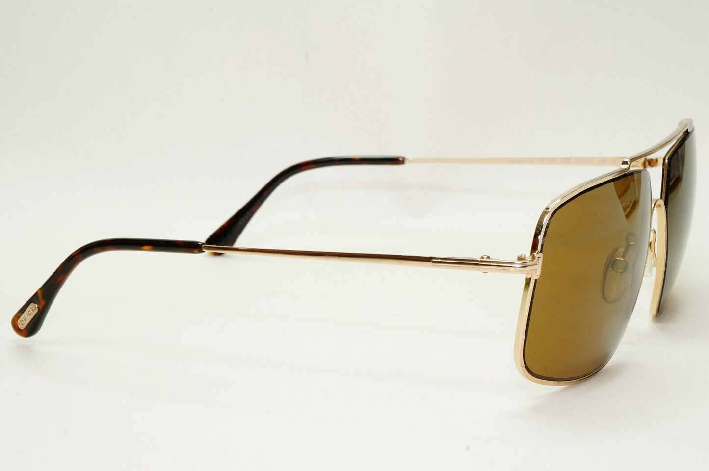 Tom Ford Sunglasses Aiden-02 Gold Brown Navigator Pilot Metal FT0585 TF 585 28E