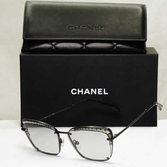 Chanel Pearl Sunglasses Black Year 2018 Grey Square 4235-H c.101/87 280323