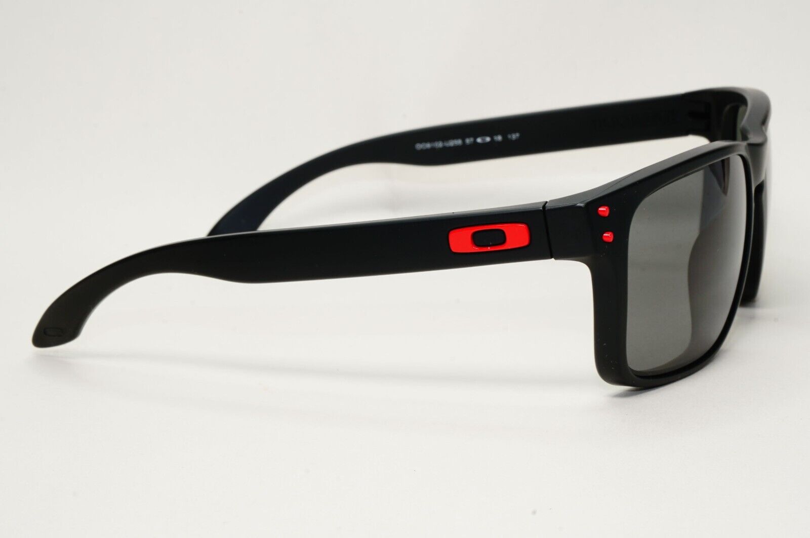 Oakley Sunglasses Holbrook Black Matte Grey Prizm Square Red OO 9102 U2 57mm