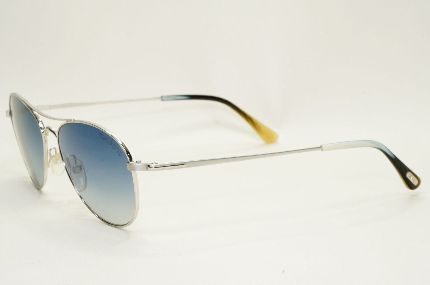 Tom Ford Sunglasses Oliver Blue Silver Metal Pilot Rhodium FT0495 TF 495 18W