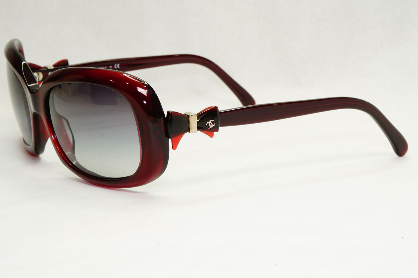 Chanel Sunglasses Bow Burgundy Dark Red Grey Gradient 5170 c.539/3C 050124