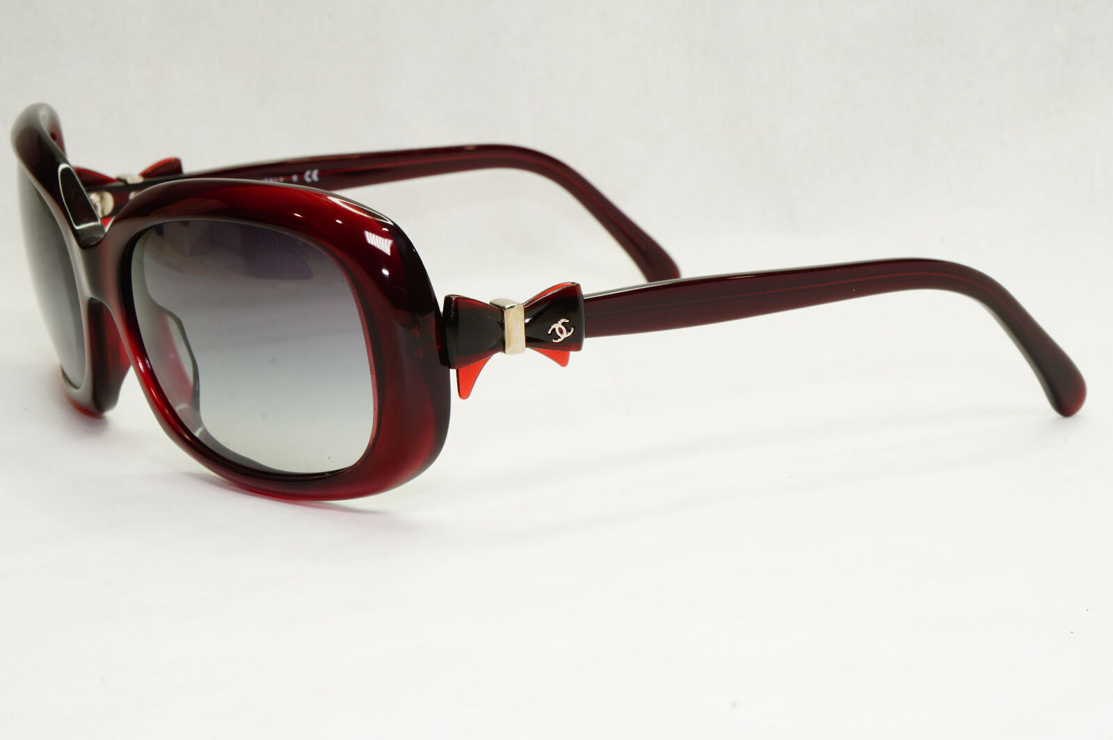 Chanel Sunglasses Bow Burgundy Dark Red Grey Gradient 5170 c.539/3C 050124