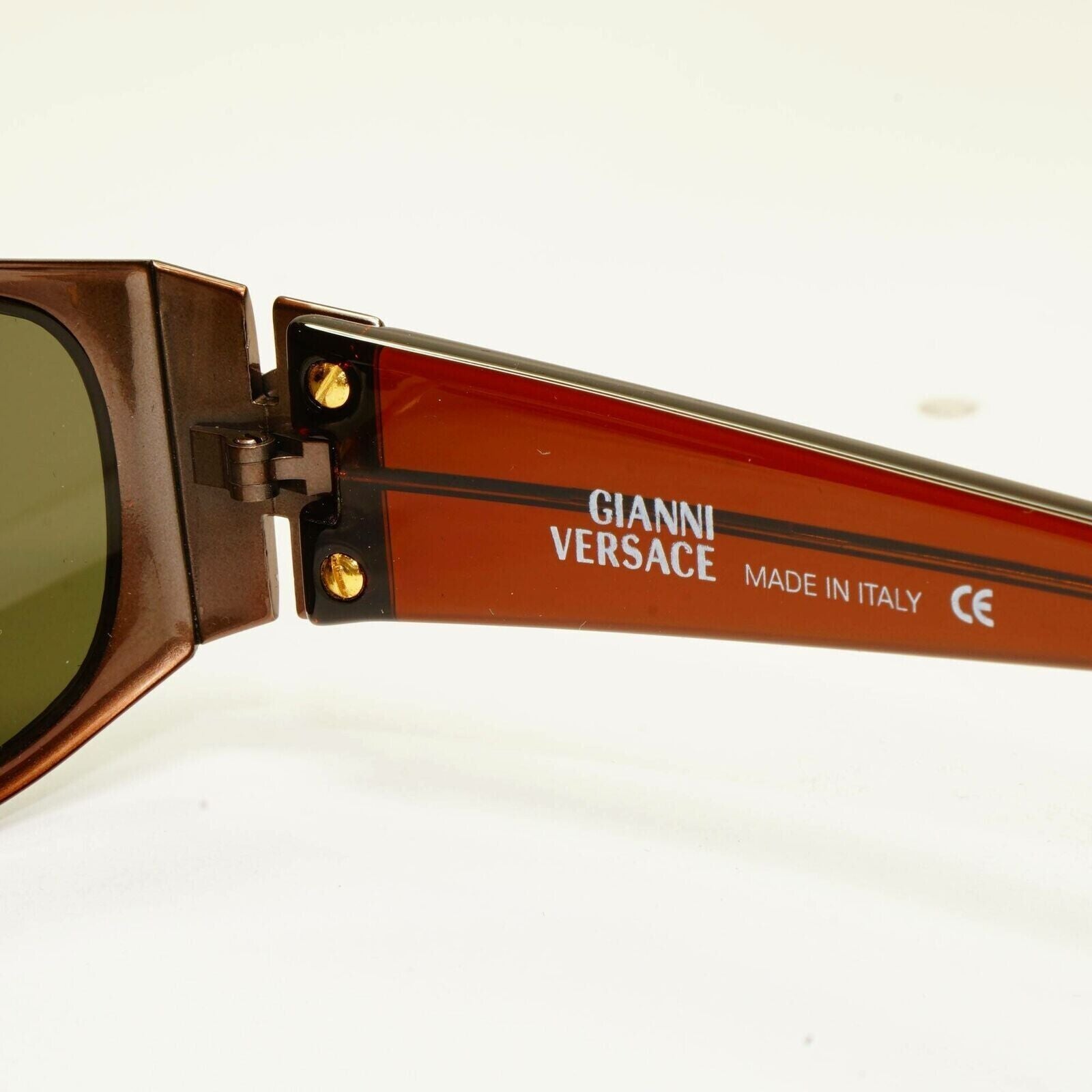 Gianni Versace 1996 Vintage Copper Brown Medusa Sunglasses MOD X31 COL 53M