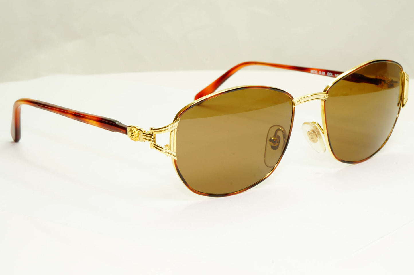 Gianni Versace 1995 Vintage Gold Medusa Brown Retro Sunglasses MOD G29 COL 14L