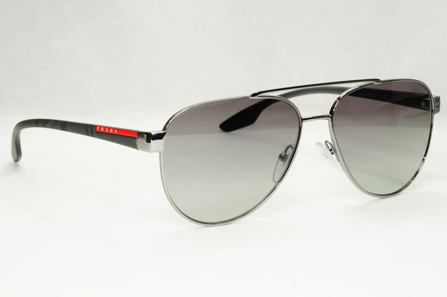 Prada Sunglasses Grey Gunmetal Gradient Metal Pilot PS54TS SPS 54T 5AV-3M1