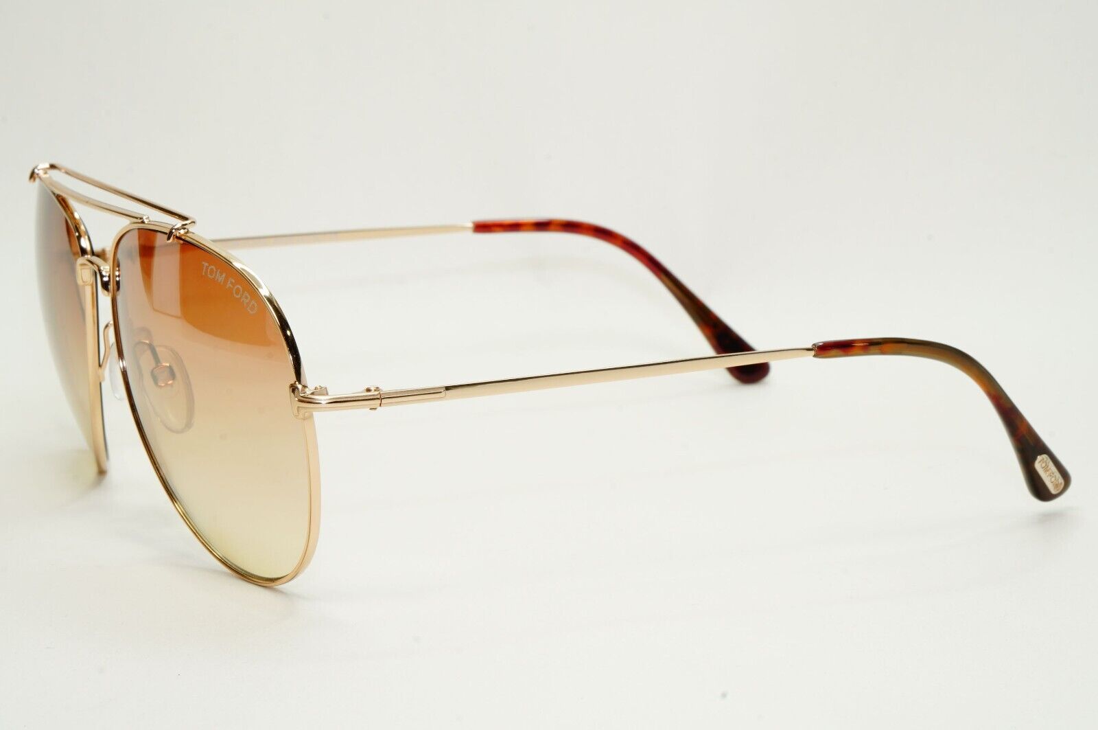 Tom Ford Sunglasses Indiana Gold Brown Gradient Metal Pilot FT0497 TF 497 28Z