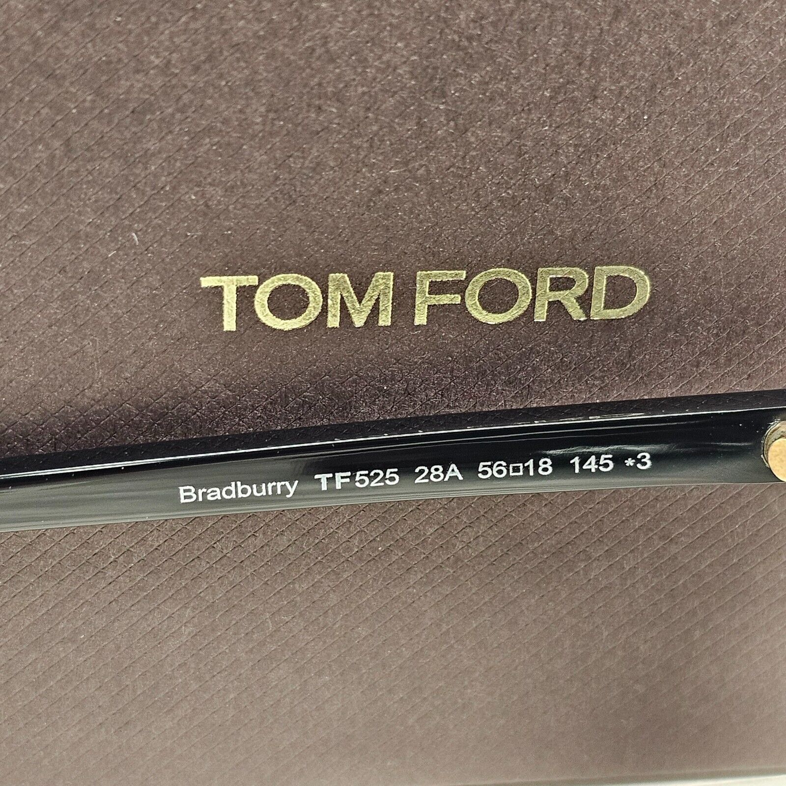 Tom Ford Sunglasses Bradburry Gold Black Square Metal FT0525 TF 525 28A 56mm