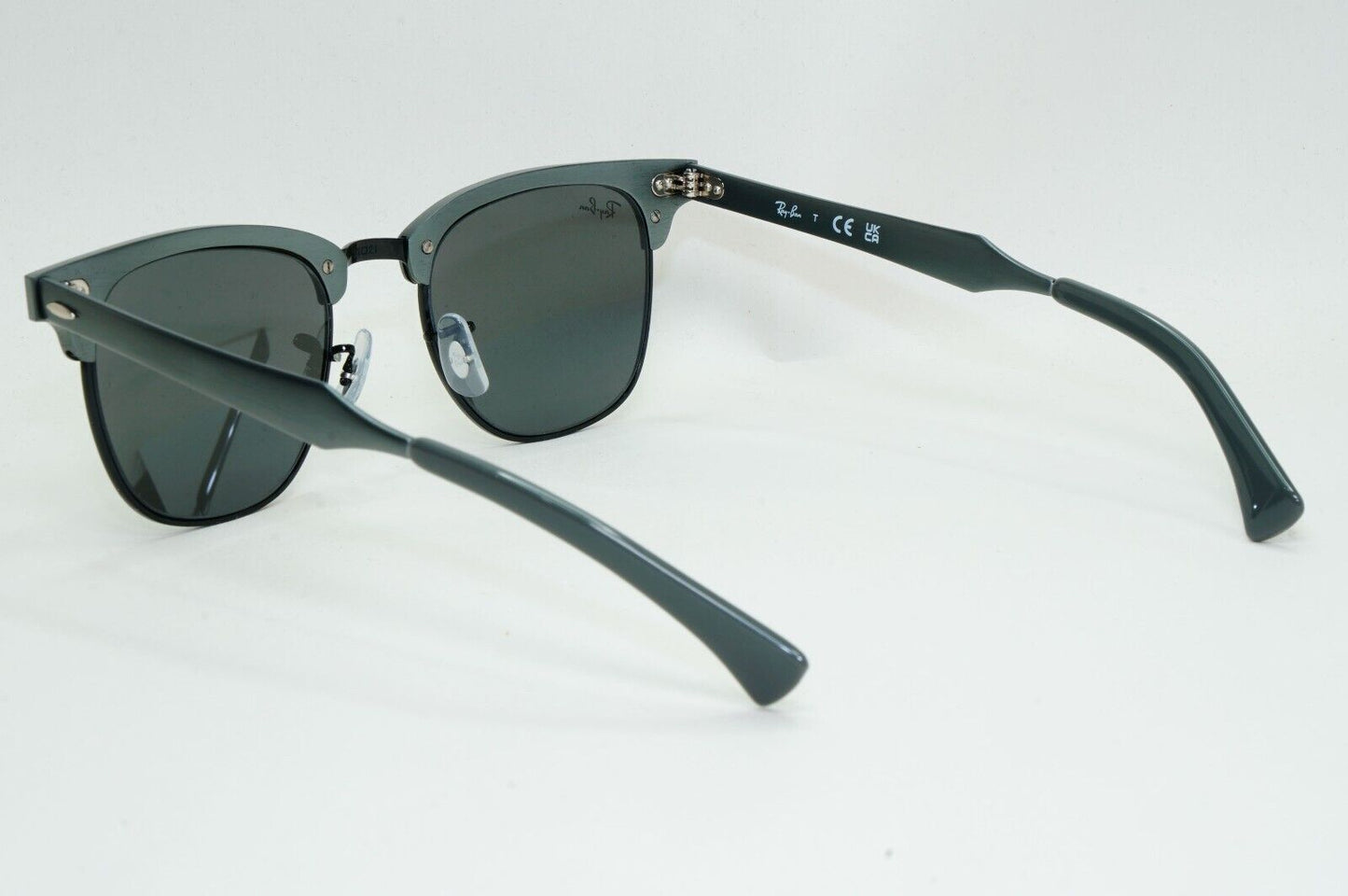 Ray-Ban Sunglasses Clubmaster Aluminum Metal Grey Black RB 3507 9247/B1 51mm