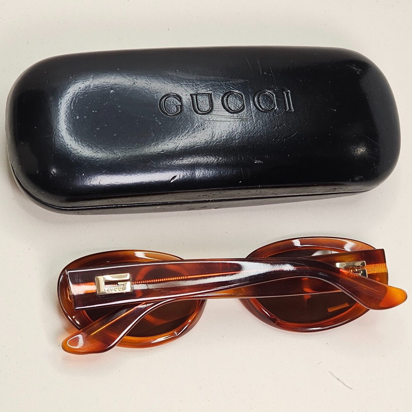 Gucci Sunglasses 1997 Vintage Oval Brown Transparent GG 2419/N/S 056 51mm 011124