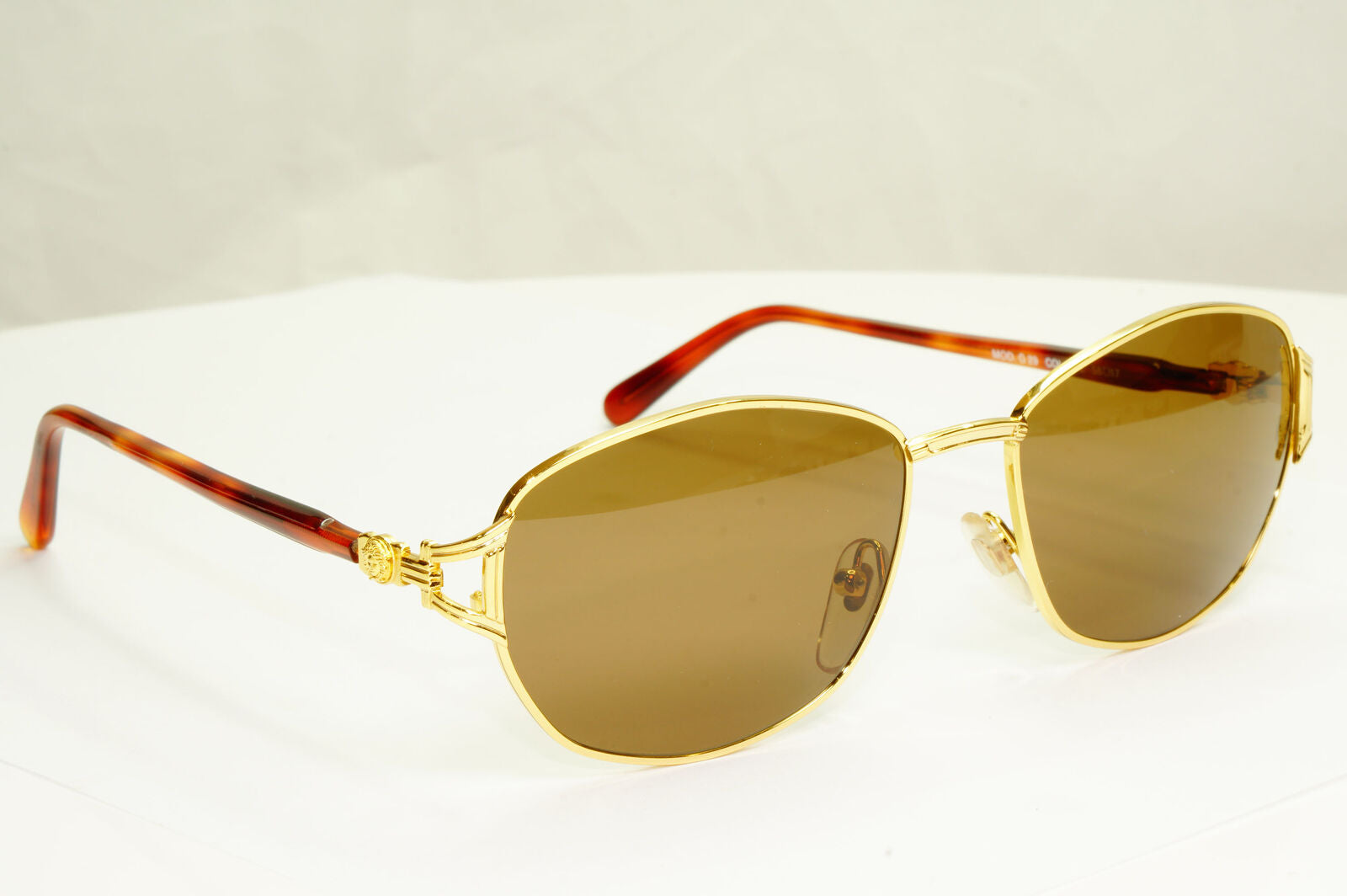 Gianni Versace 1995 Vintage Gold Medusa Brown Retro Sunglasses MOD G29 COL 19L