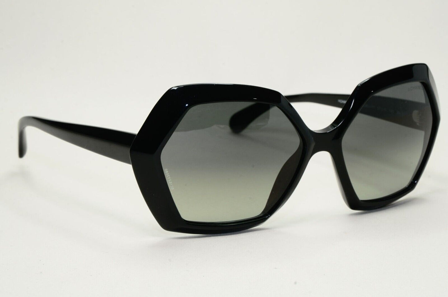 Chanel Sunglasses Black Hexagon Angular Grey Gradient 5367 c.501/71 57mm