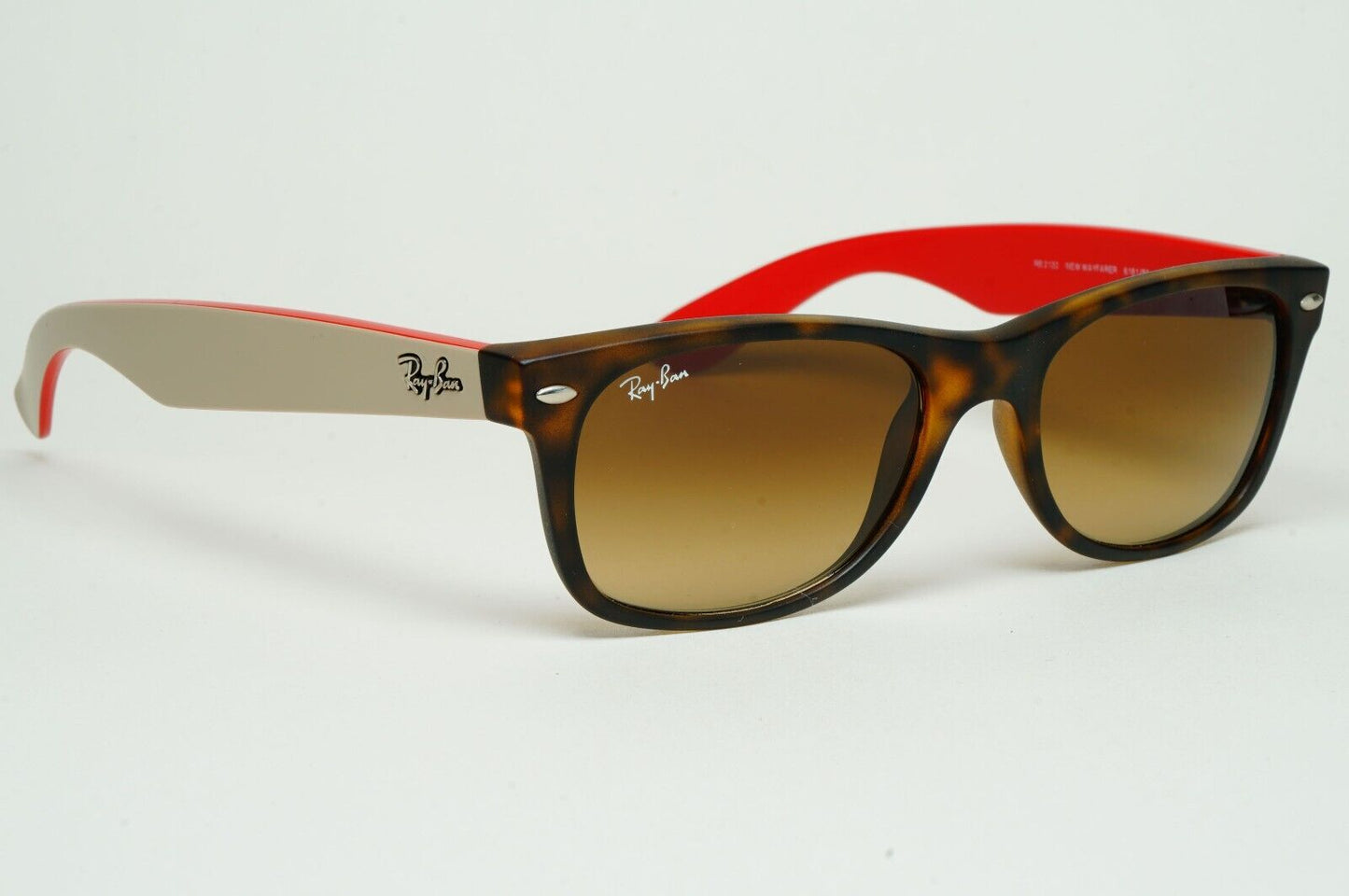 Ray-Ban Sunglasses New Wayfarer Brown Tortoise Beige RB 2132 6181/85 52mm