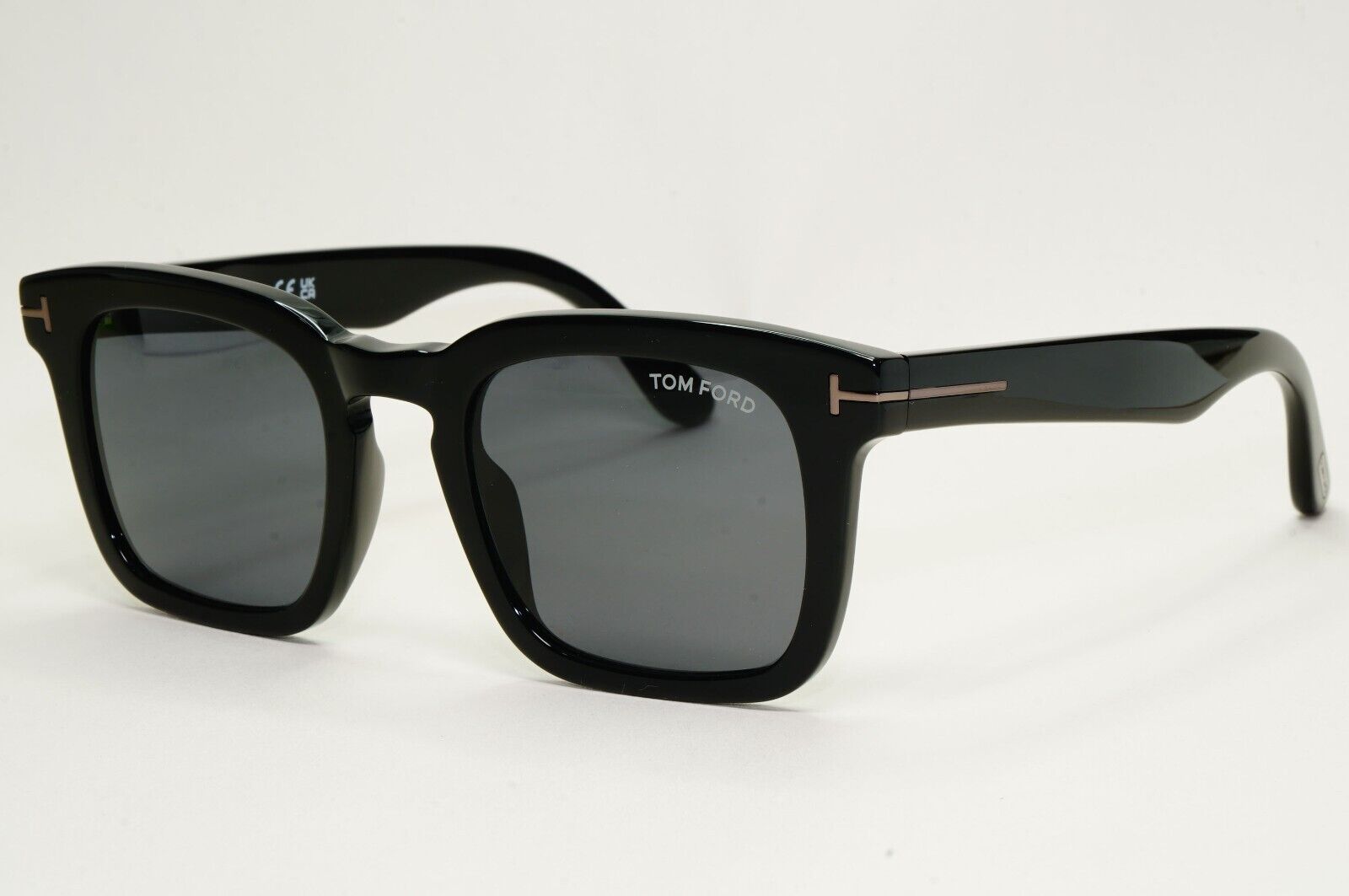 Tom Ford Sunglasses Dax Black Glossy Square Smoke  FT0751-N TF 751-N 01A 50mm