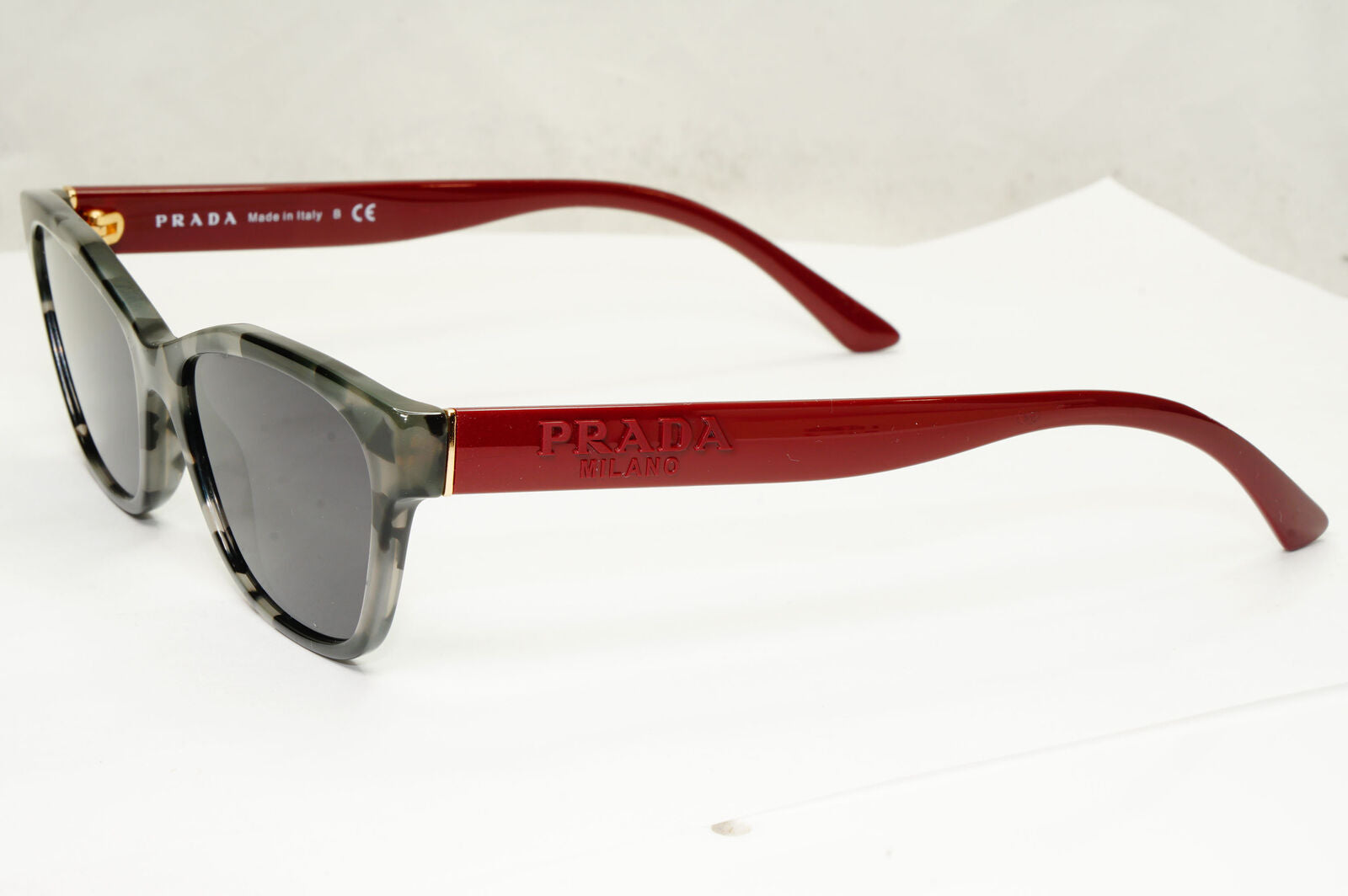 Prada Sunglasses Black Burgundy Red Tortoise PR03WV VPR 03W 510-1O1 180323