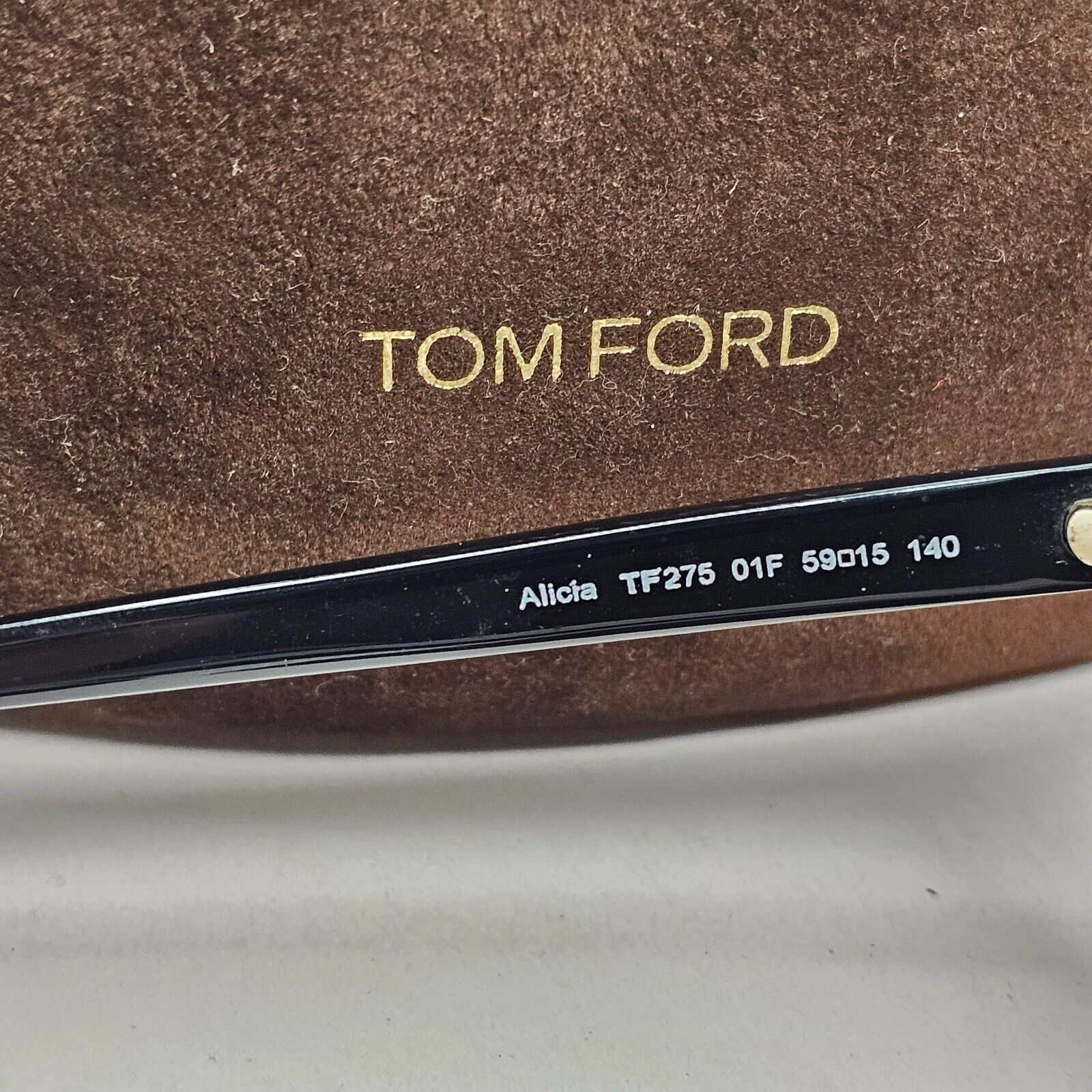 Tom Ford Sunglasses 2012 Vintage Black Gold Square Alicia TF 275 01F 301024