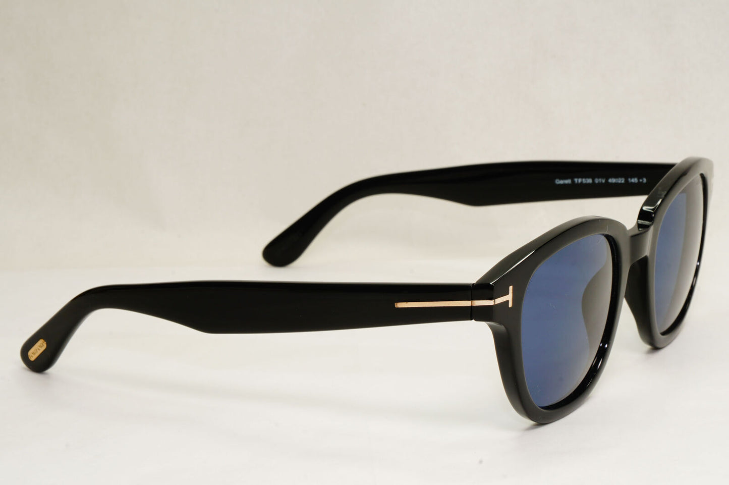 Tom Ford Sunglasses Garett Black Glossy Dark Blue FT0538 TF 538 01V 49mm