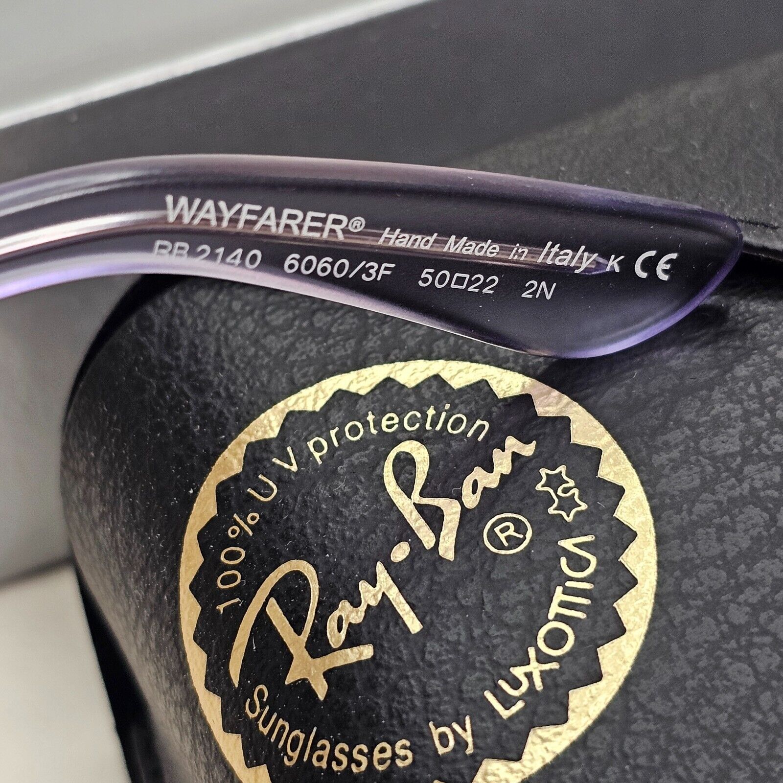 Ray-Ban Sunglasses Wayfarer Ice Pop Lilac Violet Green RB 2140 6060/3F 260724