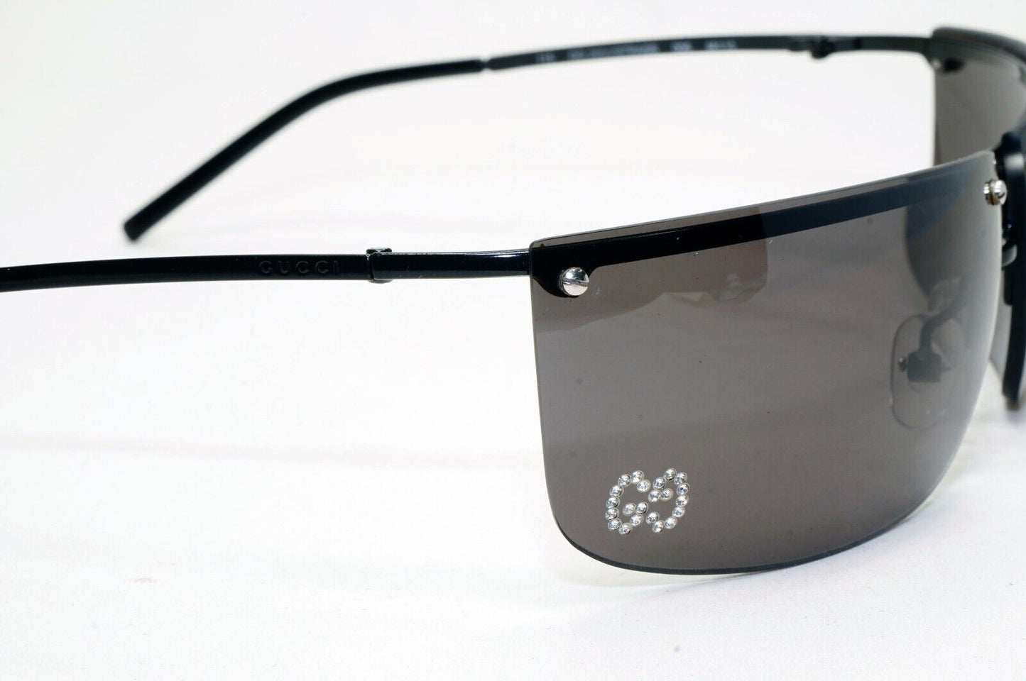 Gucci Sunglasses 2003 Vintage Rimless Black Grey GG 2653/STRASS 006 291024