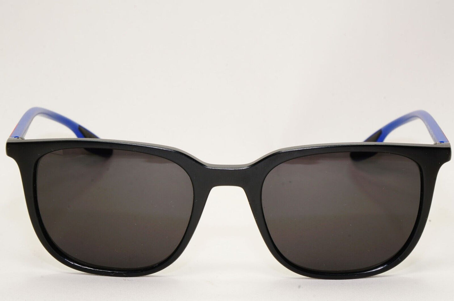 Prada Sunglasses Black Blue Matte Square Linea Rossa PS01OV VPS 01O 16G-1O1 50mm