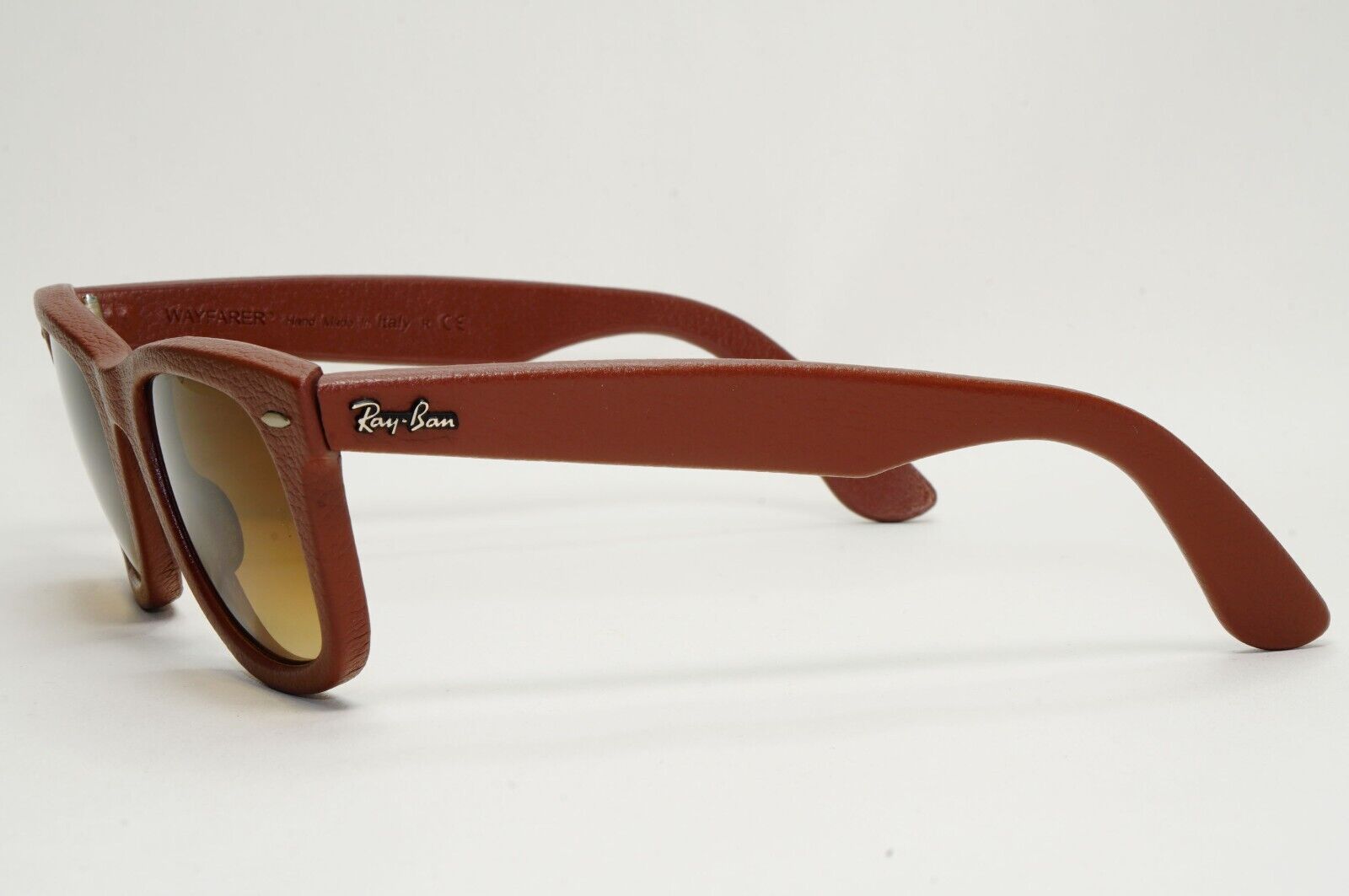 Ray-Ban Sunglasses Leather Wayfarer Year 2013 Rare Brown RB 2140-Q-M 1169/85