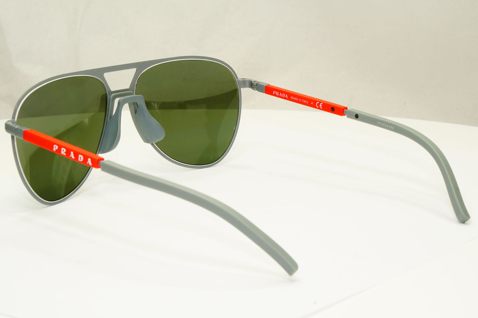 Prada Blue Mirror Sunglasses Grey Pilot Red Mens Fashion SPS 51X 07S-08L PS51XS