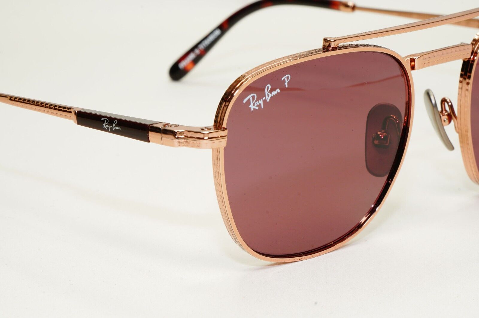 Ray-Ban Sunglasses Frank II Titanium Polarized Rose Gold RB 8258 3140/AF 51mm