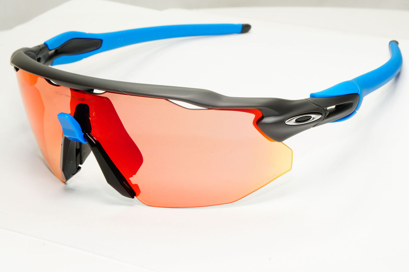 Oakley Radar EV Advacer Sunglasses Black Blue Mirror Orange Prizm OO 9442 0538