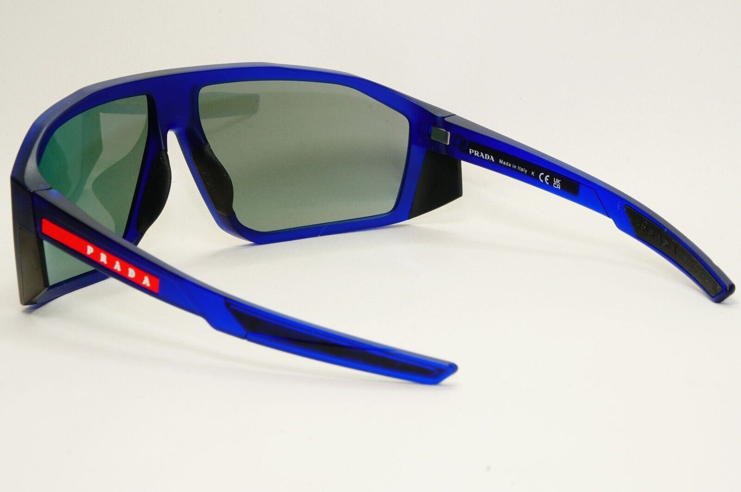 Prada Sunglasses Blue Wrap Mirror Red Grey Transparent PS08WS SPS 08W 10C-08F