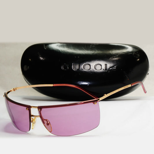 Gucci Sunglasses 2003 Vintage Gold Violet Pink Rimless GG 2653/S 000T9 190224