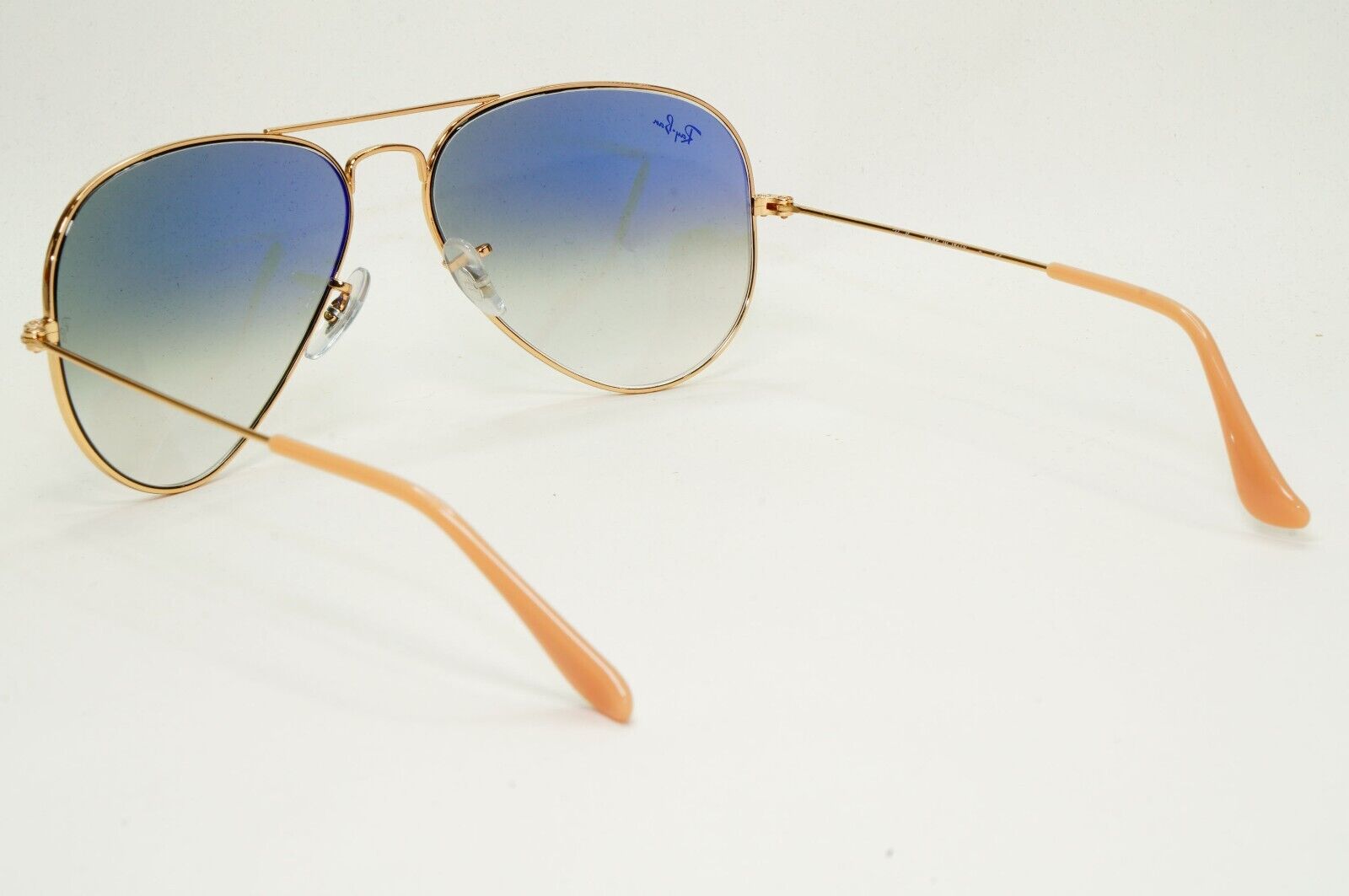 Ray-Ban Sunglasses Aviator Gold Blue Gradient Pilot RB 3025 001/3F 58mm