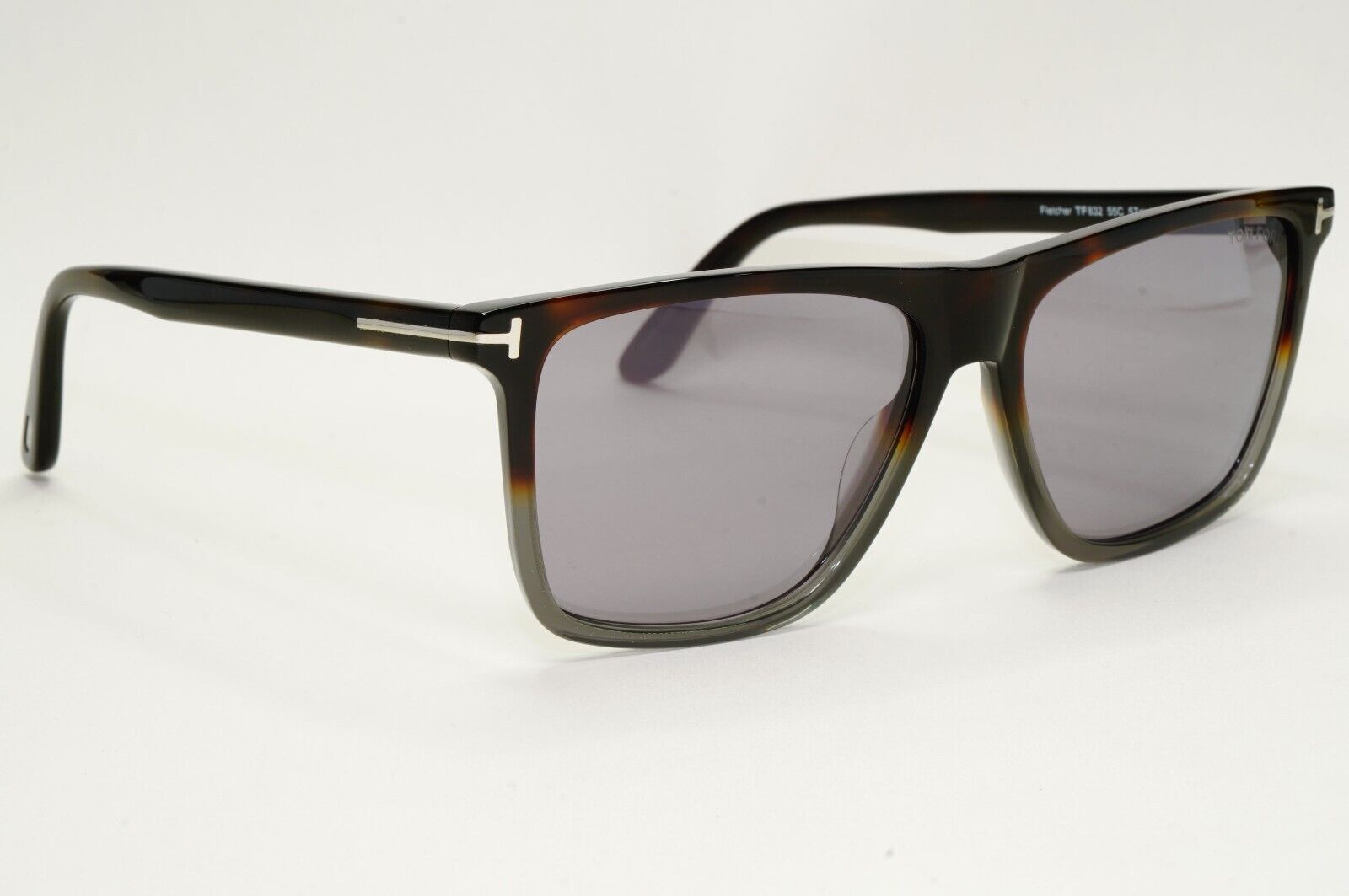 Tom Ford Sunglasses Fletcher Square Grey Brown Tortoise FT0832 TF 832 55C 57mm