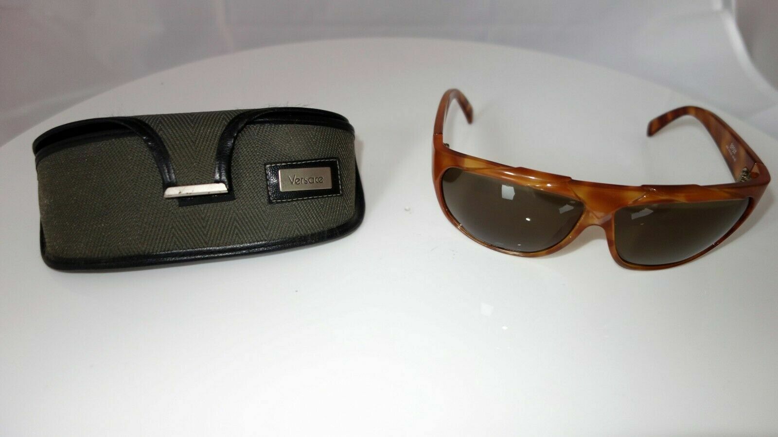 Authentic GIANNI VERSACE Vintage Sunglasses Brown Square HAVANA 816 863BO 27546