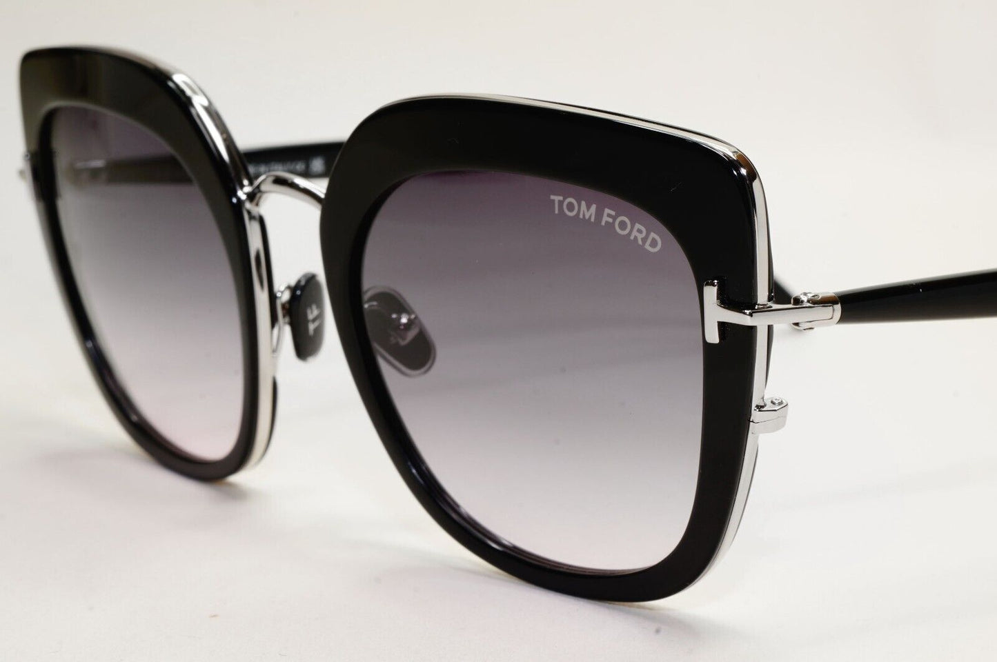 Tom Ford Sunglasses Virginia Black Grey Gradient Silver Square FT0945 TF 945 05B