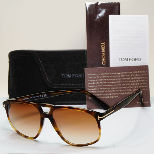 Tom Ford Sunglasses Pierre-02 Brown Havana Gradient FT1000 TF 1000 56F 58mm