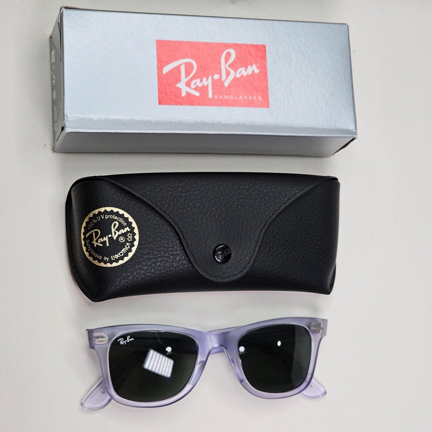 Ray-Ban Sunglasses Wayfarer Ice Pop Lilac Violet Green RB 2140 6060/3F 260724