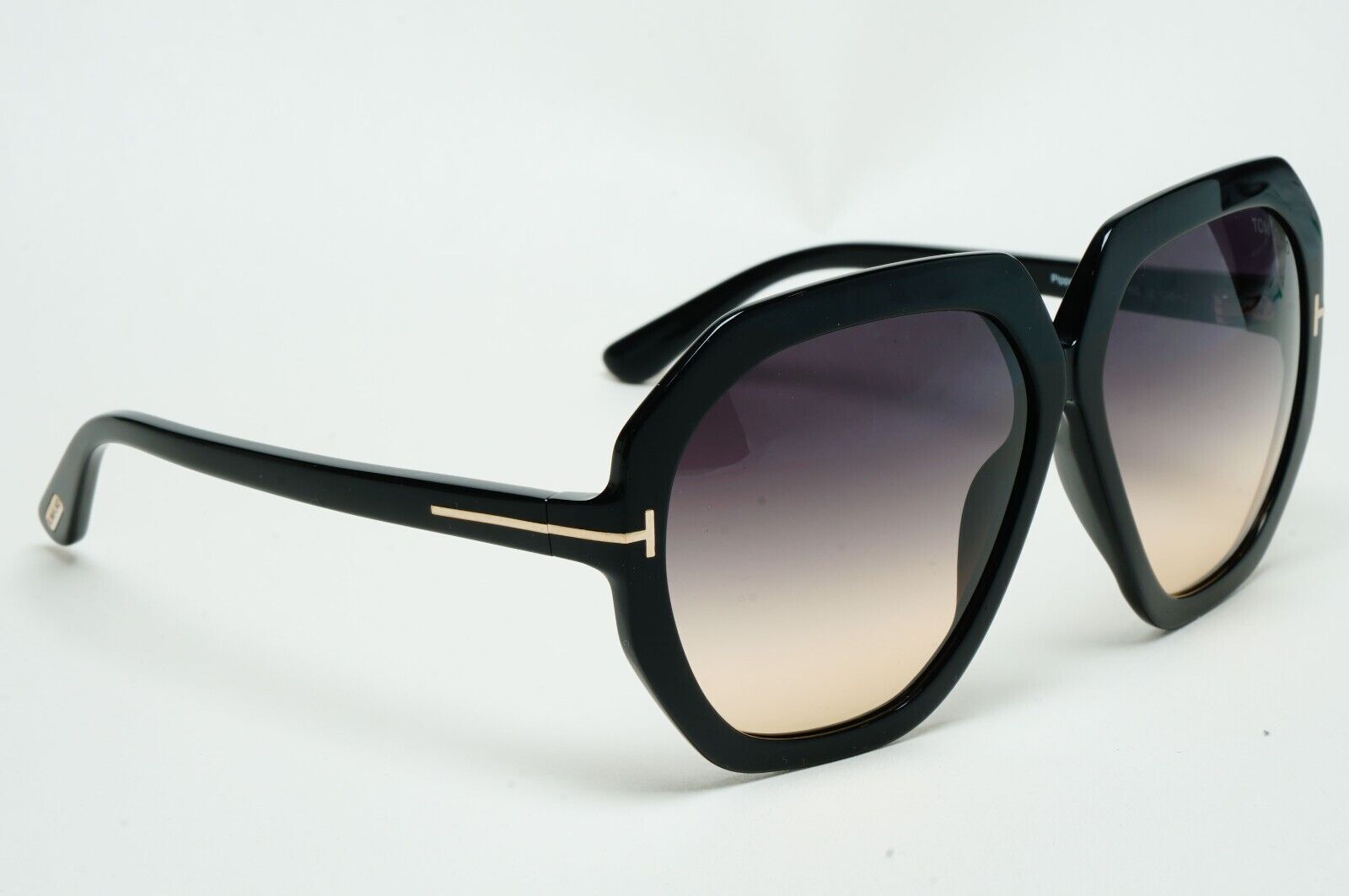 Tom Ford Sunglasses Pippa Black Brown Hexagonal Large Square FT0791 TF 791 01B