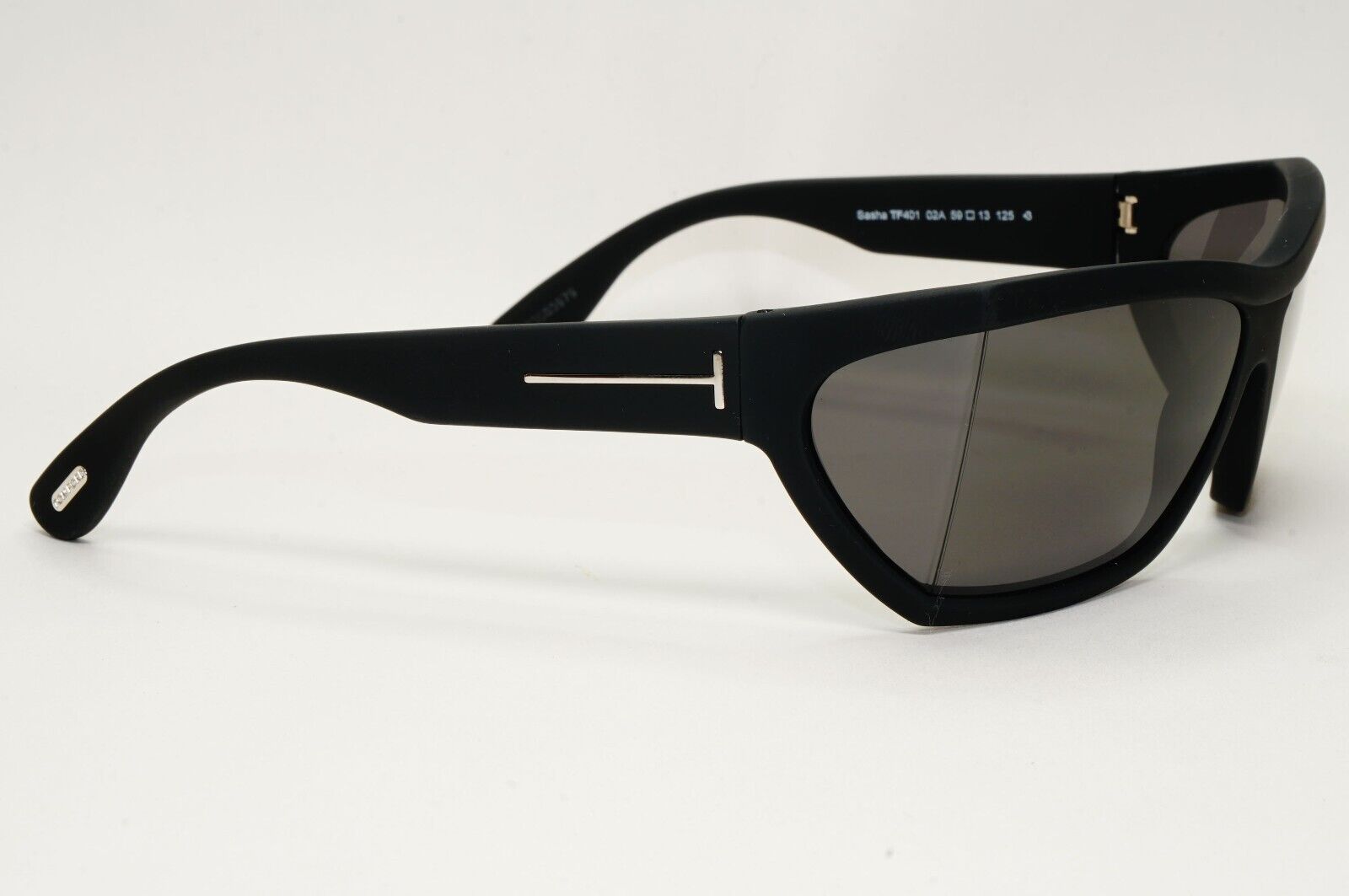 Tom Ford Sunglasses Sasha Black Matte Square Silver FT0401 TF 401 02A