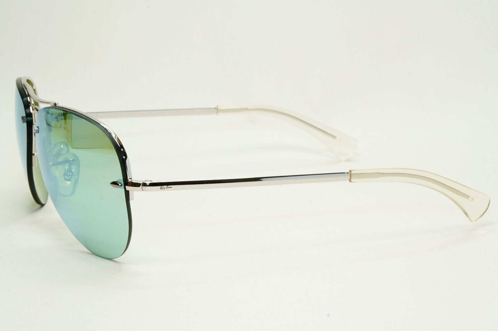 Ray-Ban Sunglasses Rimless Aviator Green Flash Mirror RB 3449 9043/30 59mm