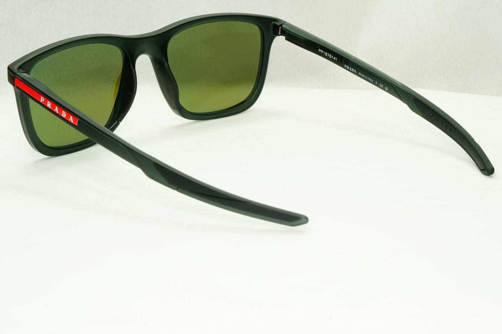 Prada Sunglasses Blue Mirror Grey Rubber Square PS10WS SPS 10W 13C-08R