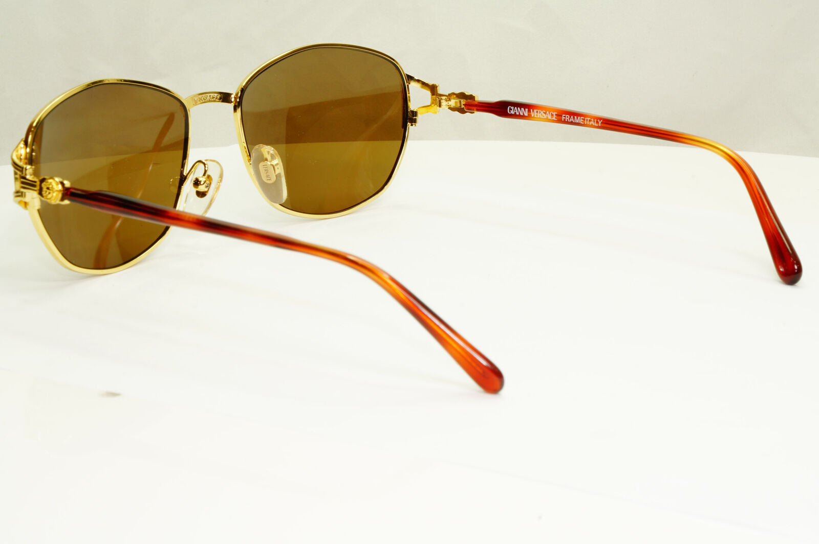 Gianni Versace 1995 Vintage Gold Medusa Brown Retro Sunglasses MOD G29 COL 14L