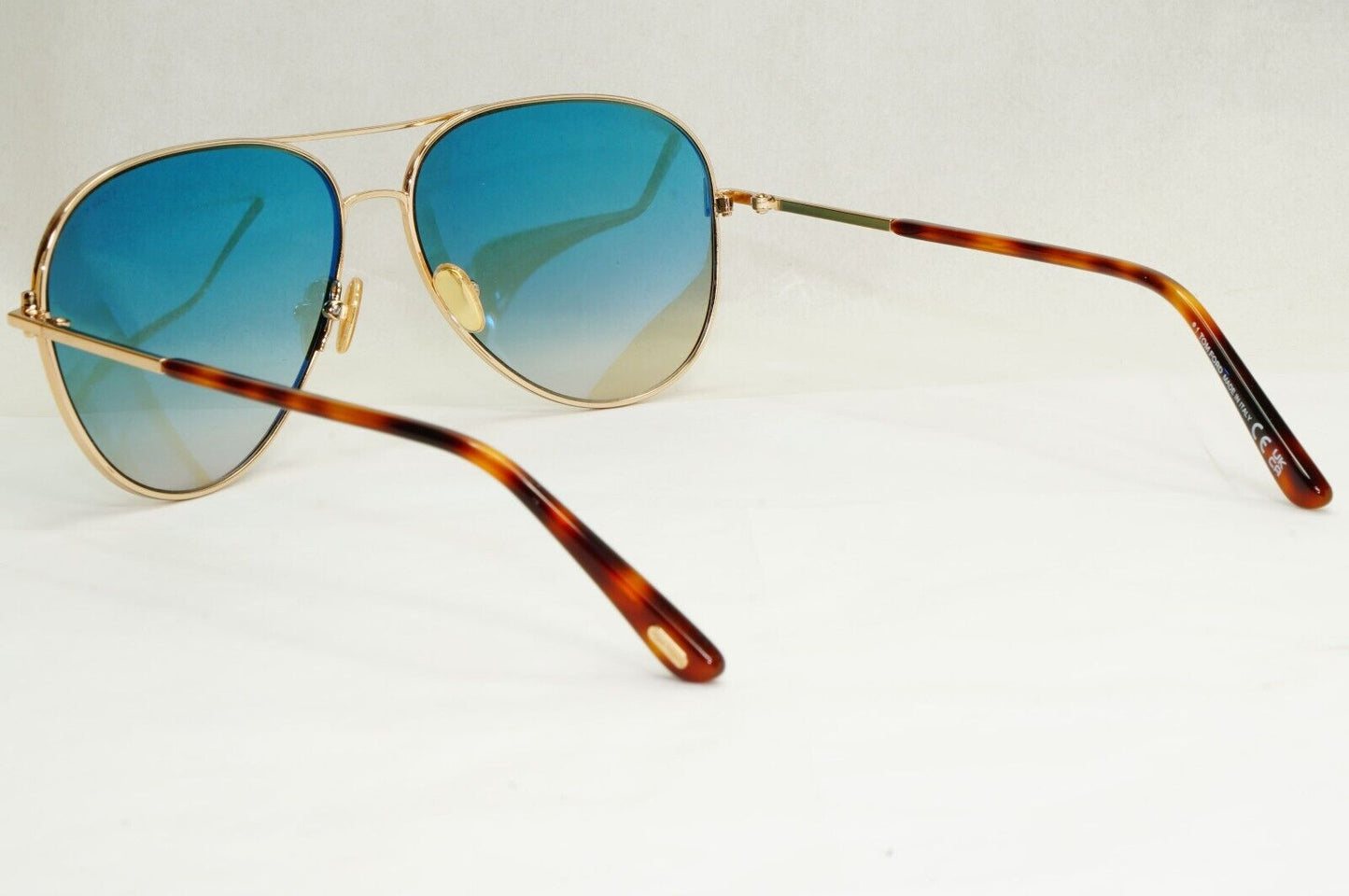 Tom Ford Sunglasses Clark Gold Pilot Blue Green Gradient FT0823 TF 823 28P [B]