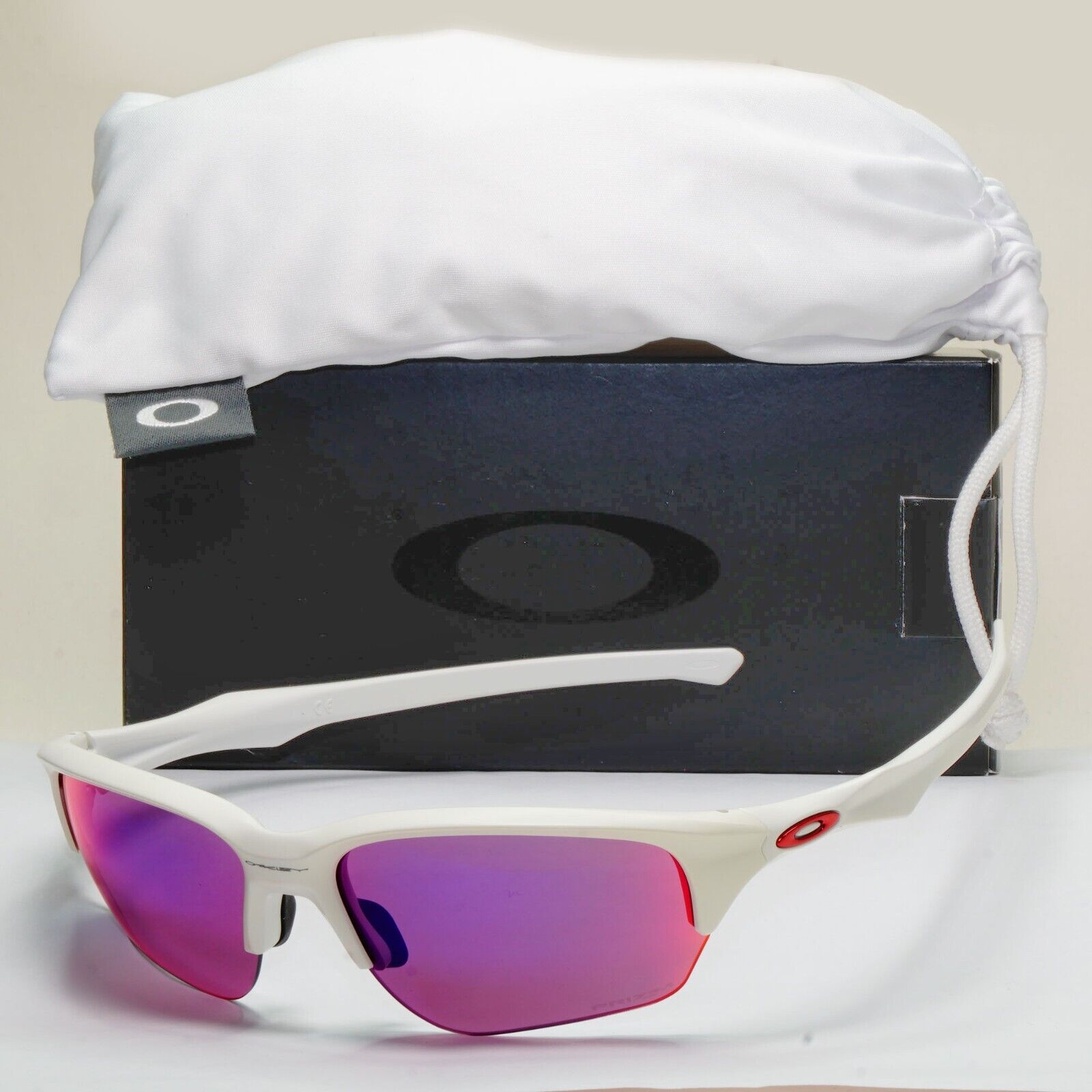 Oakley Sunglasses OO 9363 White Matte Violet Prizm Road Mirror Flak Beta 05 64mm