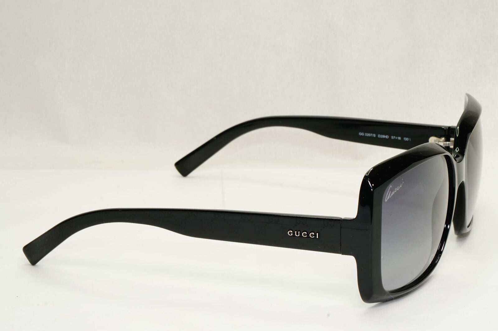 Gucci Sunglasses 2011 Vintage Monogram Black Square GG 3207/S D28H 070224