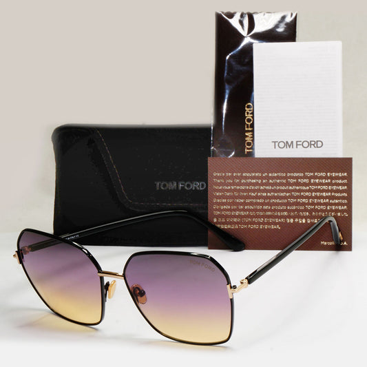 Tom Ford Sunglasses Claudia-02 Black Mauve Brown Gradient FT0839 TF 839 01B