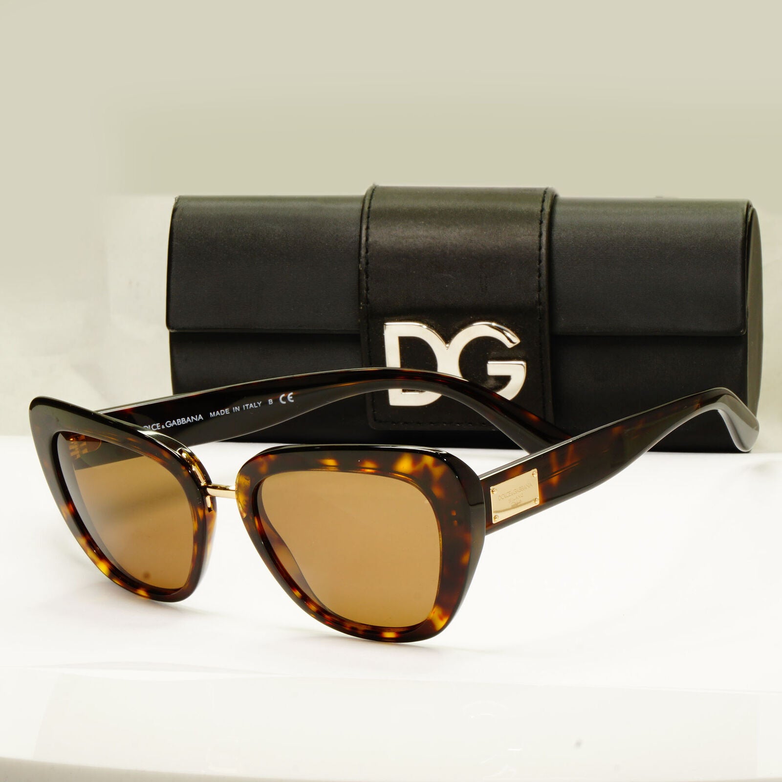 Authentic Dolce & Gabbana Womens Sunglasses Gold Brown DG 4296 502/13 240122