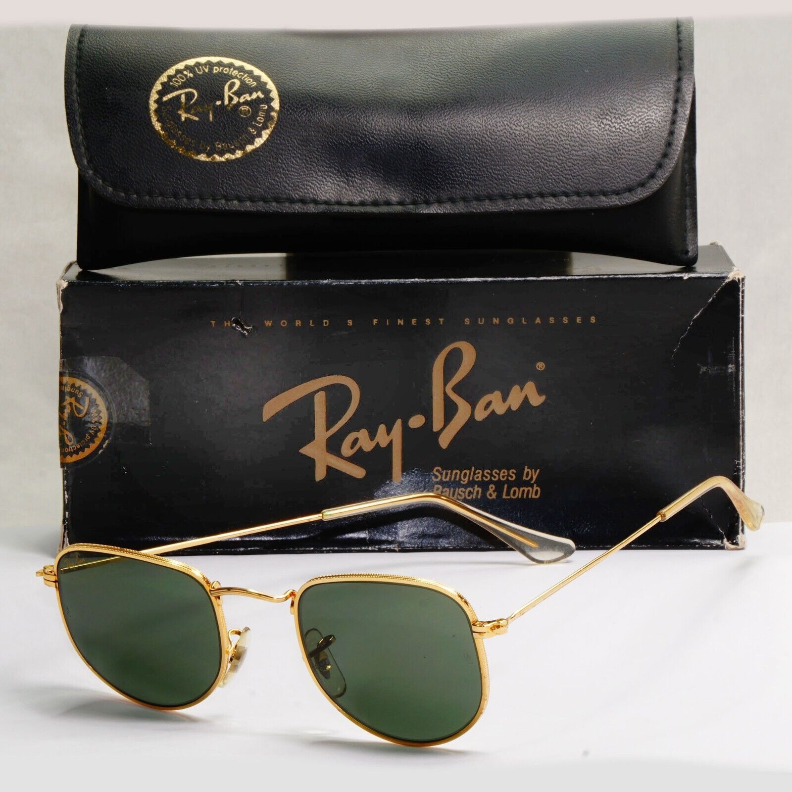 Ray-Ban Sunglasses Bausch & Lomb 1996 Arista Gold Small Style II W0978 270324