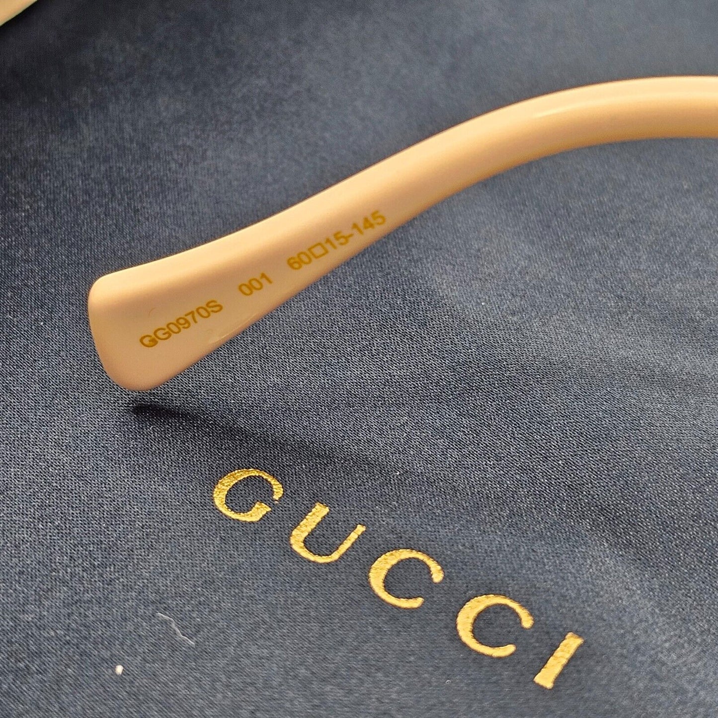 Gucci Sunglasses 2022 Gold Square Grey Metal GG 0970S 001 Large 60mm 141024