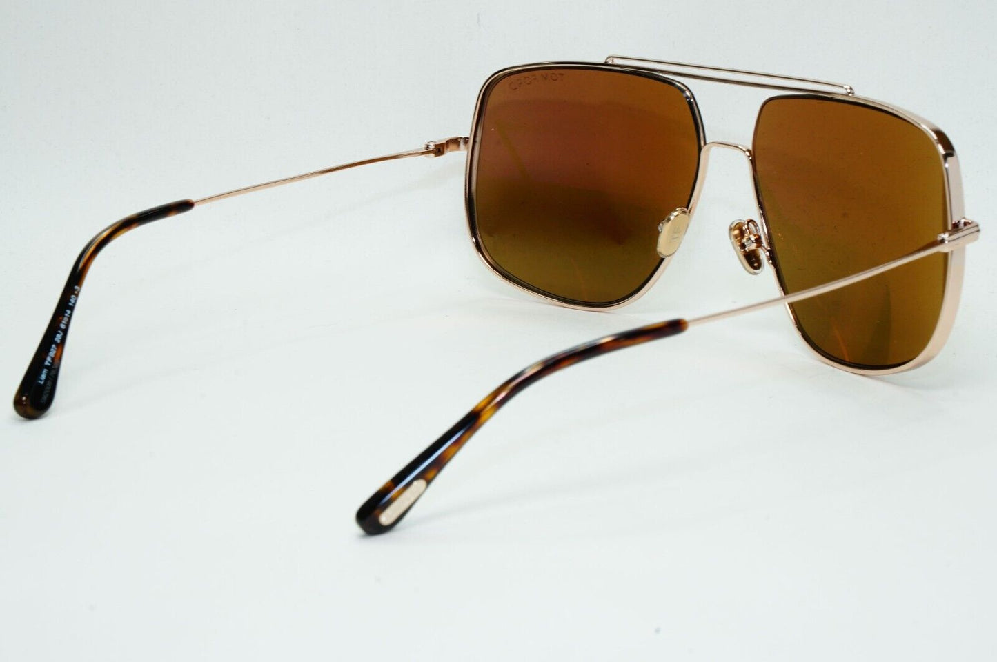 Tom Ford Sunglasses Liam Gold Brown Square Navigator Pilot FT0927 TF 927 28J