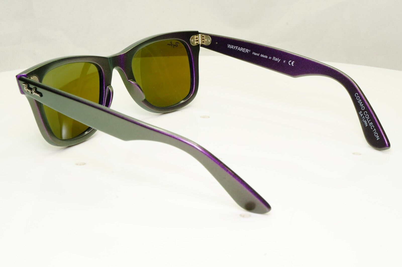 Ray-Ban Sunglasses Wayfarer Cosmo Saturn Purple Blue Mirror RB 2140 6112/17 50mm