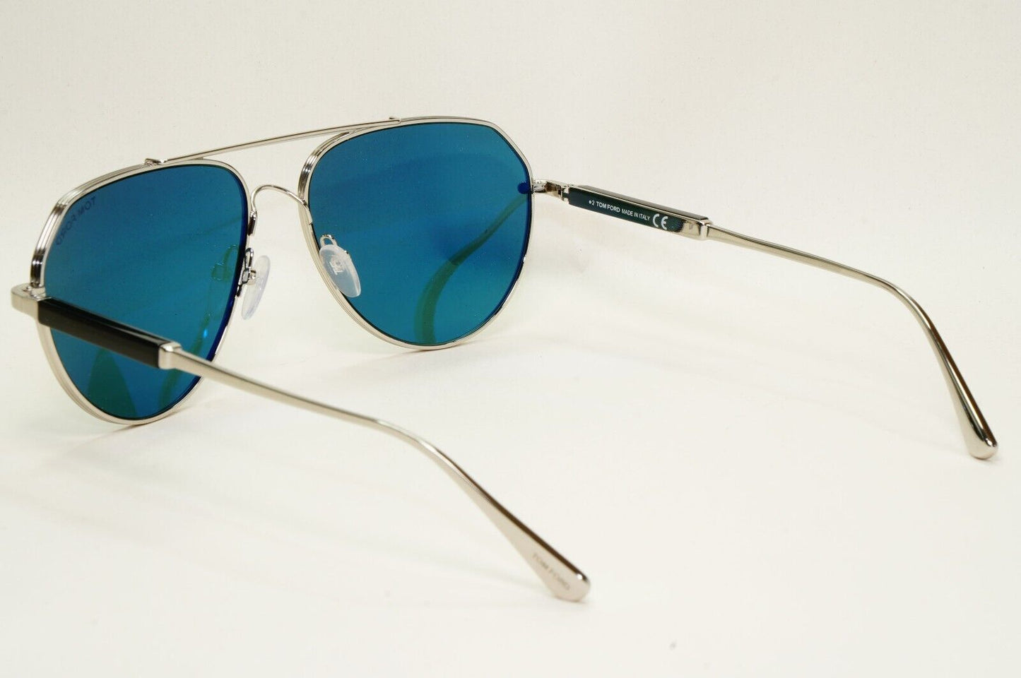 Tom Ford Sunglasses Andes Silver Green Teal Metal Pilot FT0670 TF 670 16V 61mm